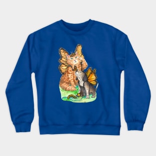 Monarch Kitty and Buddy Crewneck Sweatshirt